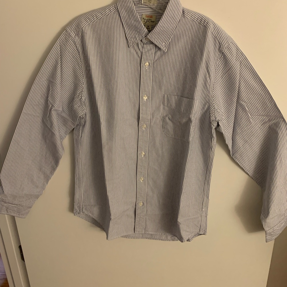 J. Crew Navy and White Striped Cotton Top